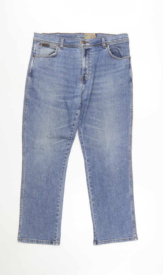 Wrangler Mens Blue Texas Stretch Straight Fit Jeans W36 L30