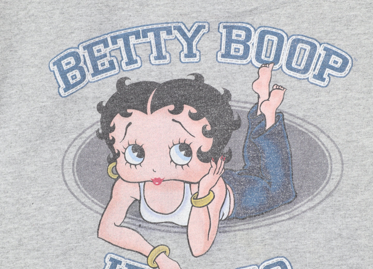 Jerzees Women's Grey Betty Boop Graphic Pullover Sweatshirt M