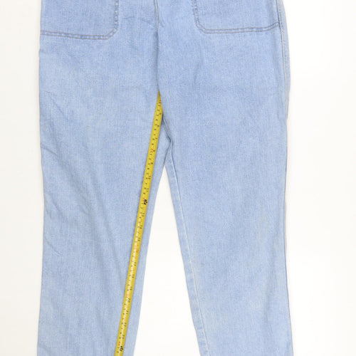 Lee Women's Blue Mom Jeans Size 14 Relaxed Fit Denim