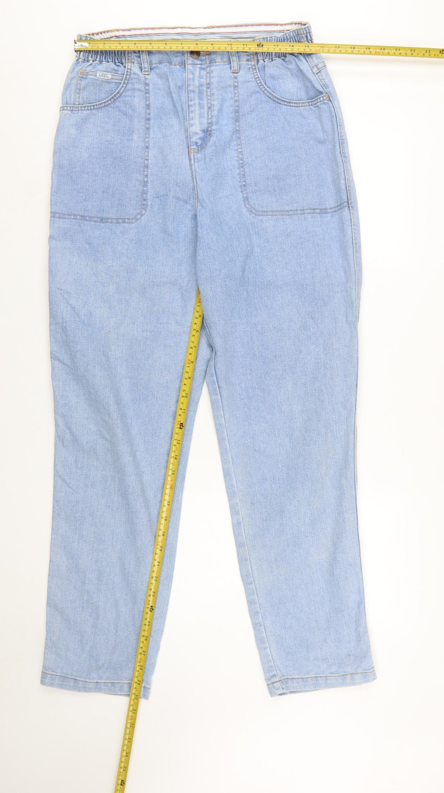 Lee Women's Blue Mom Jeans Size 14 Relaxed Fit Denim