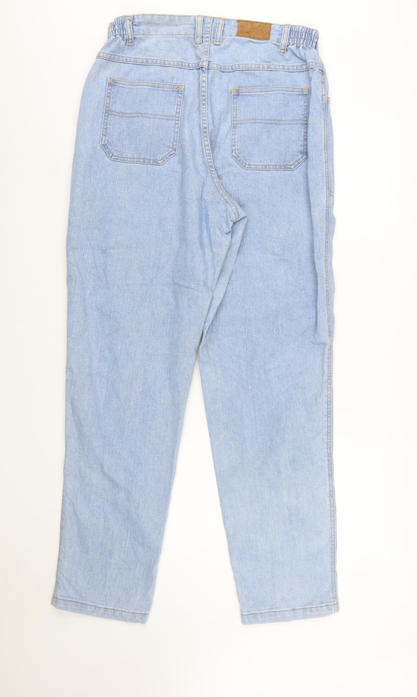 Lee Women's Blue Mom Jeans Size 14 Relaxed Fit Denim