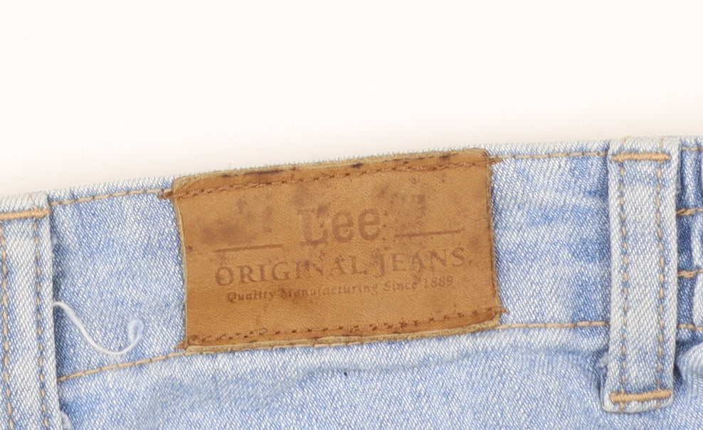 Lee Women's Blue Mom Jeans Size 14 Relaxed Fit Denim