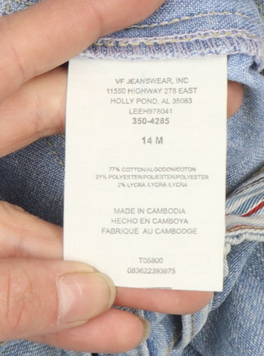 Lee Women's Blue Mom Jeans Size 14 Relaxed Fit Denim