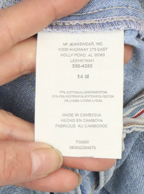 Lee Women's Blue Mom Jeans Size 14 Relaxed Fit Denim