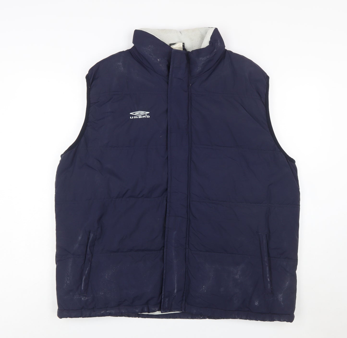 Umbro Mens Blue 2XL Padded Bodywarmer Gilet Vest Sportswear