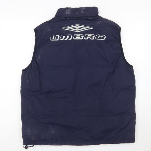Umbro Mens Blue 2XL Padded Bodywarmer Gilet Vest Sportswear