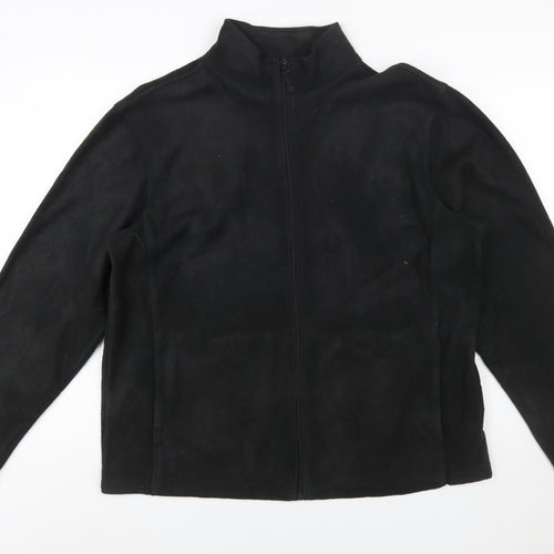Starter Womens Black Fleece Full Zip Jacket Size L
