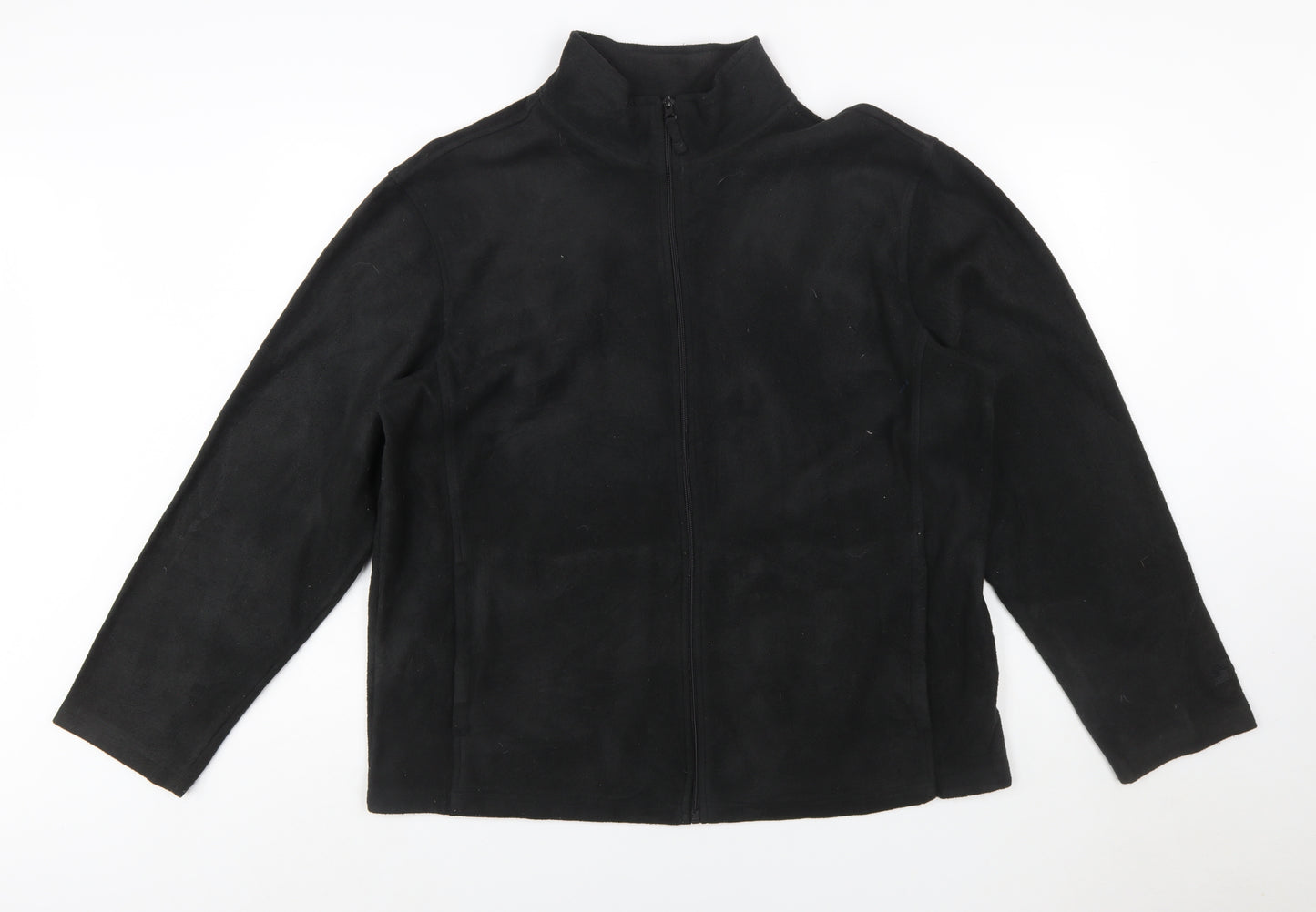 Starter Womens Black Fleece Full Zip Jacket Size L