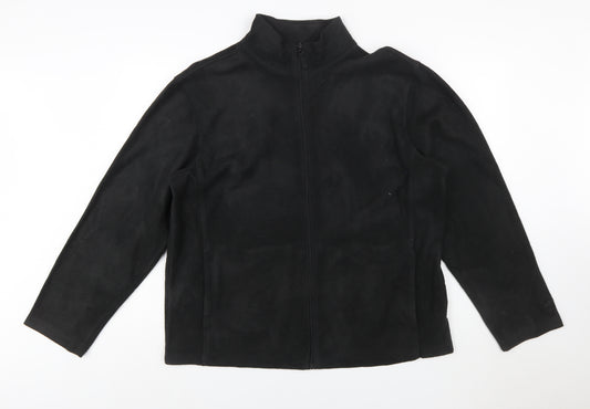 Starter Womens Black Fleece Full Zip Jacket Size L