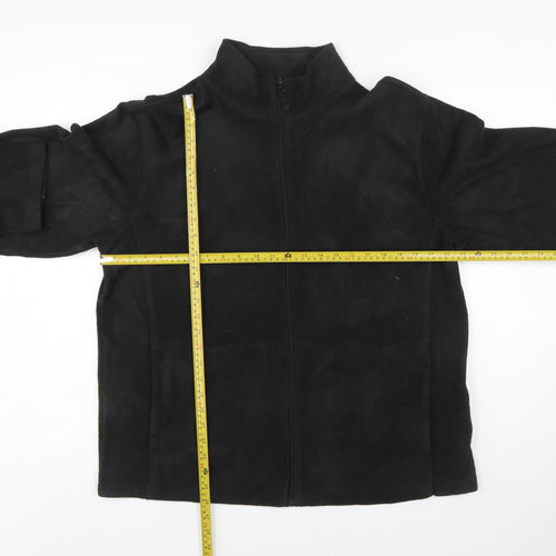 Starter Womens Black Fleece Full Zip Jacket Size L