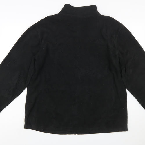 Starter Womens Black Fleece Full Zip Jacket Size L