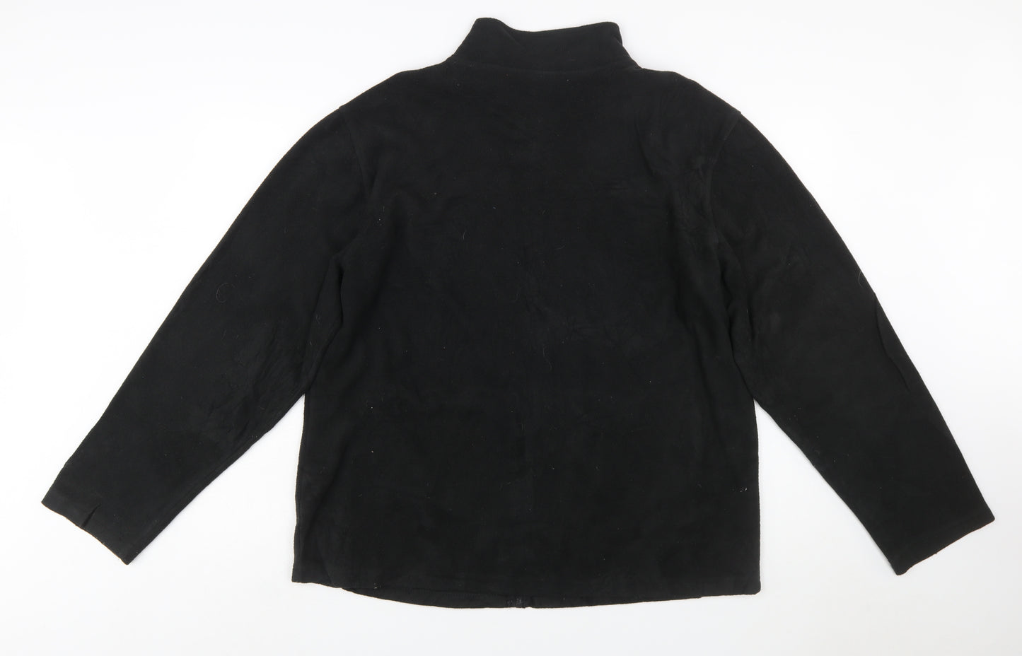 Starter Womens Black Fleece Full Zip Jacket Size L