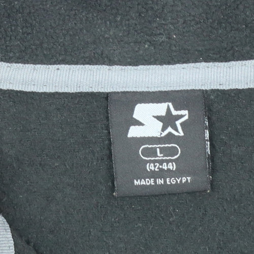 Starter Womens Black Fleece Full Zip Jacket Size L