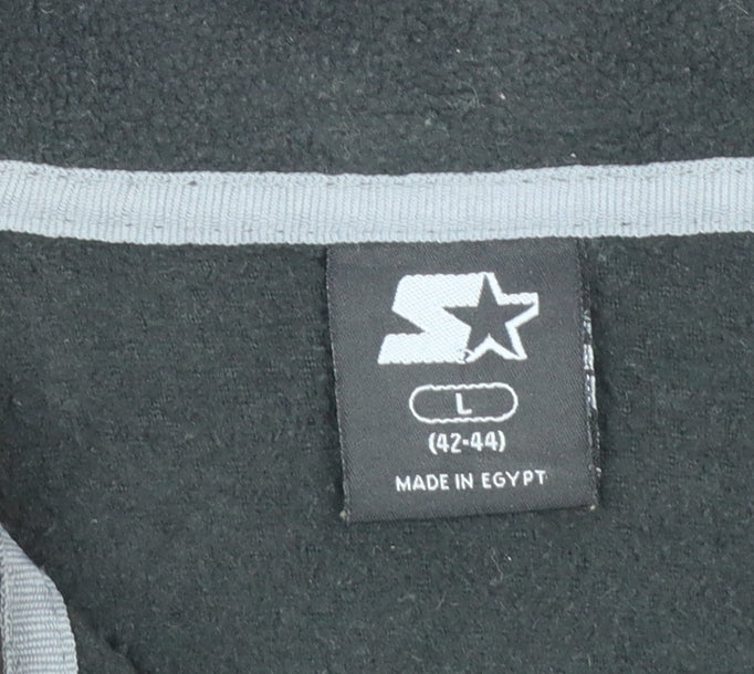 Starter Womens Black Fleece Full Zip Jacket Size L