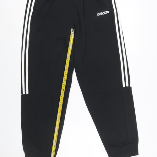 Adidas Men's Black Jogger Trousers M Regular Fit Stripe Logo