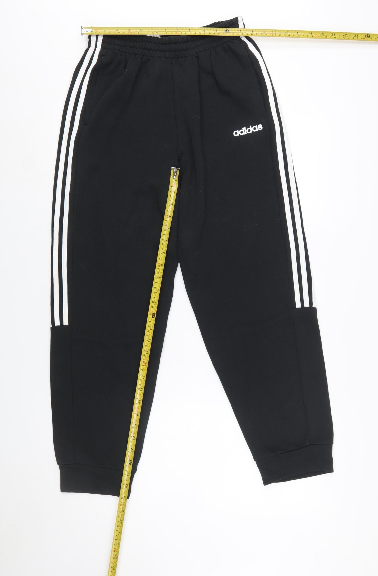 Adidas Men's Black Jogger Trousers M Regular Fit Stripe Logo