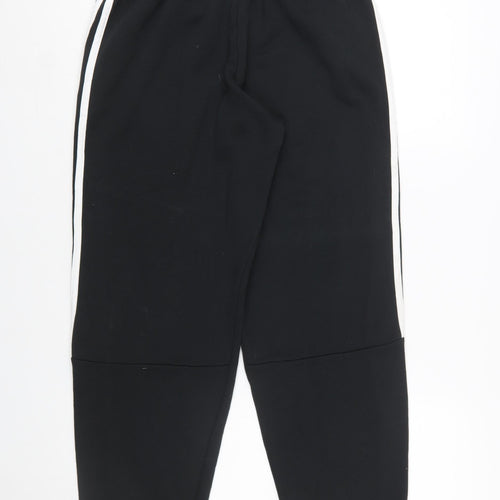 Adidas Men's Black Jogger Trousers M Regular Fit Stripe Logo
