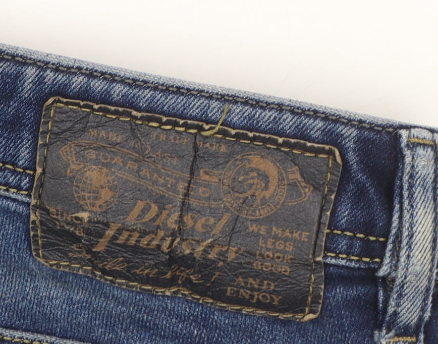 Diesel Men's Blue Slim Fit Straight Leg Denim Jeans Size 34