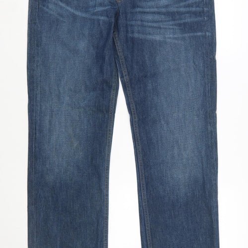 Levi's 514 Men's Blue Denim Straight Jeans 34W 32L Classic Fit