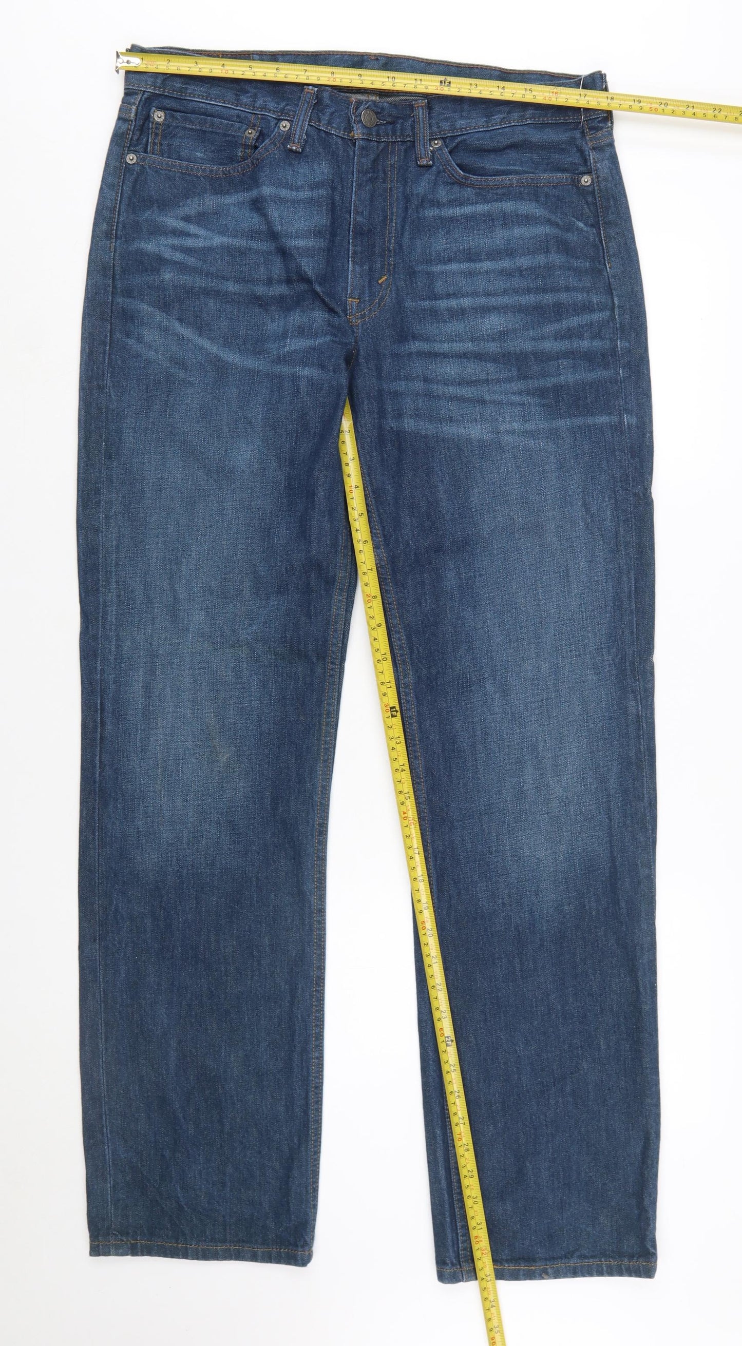 Levi's 514 Men's Blue Denim Straight Jeans 34W 32L Classic Fit
