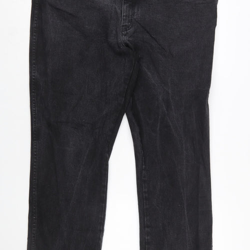 Wrangler Men's Black Regular Fit Straight Jeans W42 L32