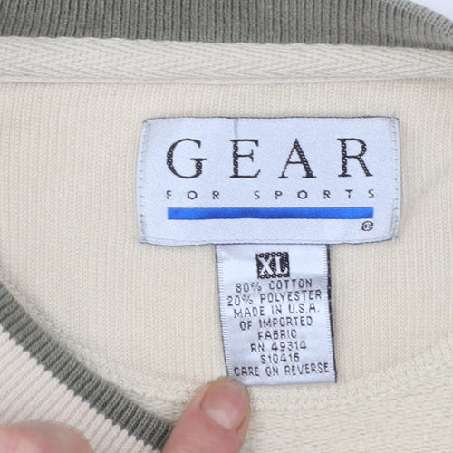 Gear For Sports Men's Beige XL Crew Neck Pullover Sweatshirt