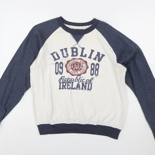 Irish Connexxion Women's Blue & White Dublin Pullover Sweatshirt M