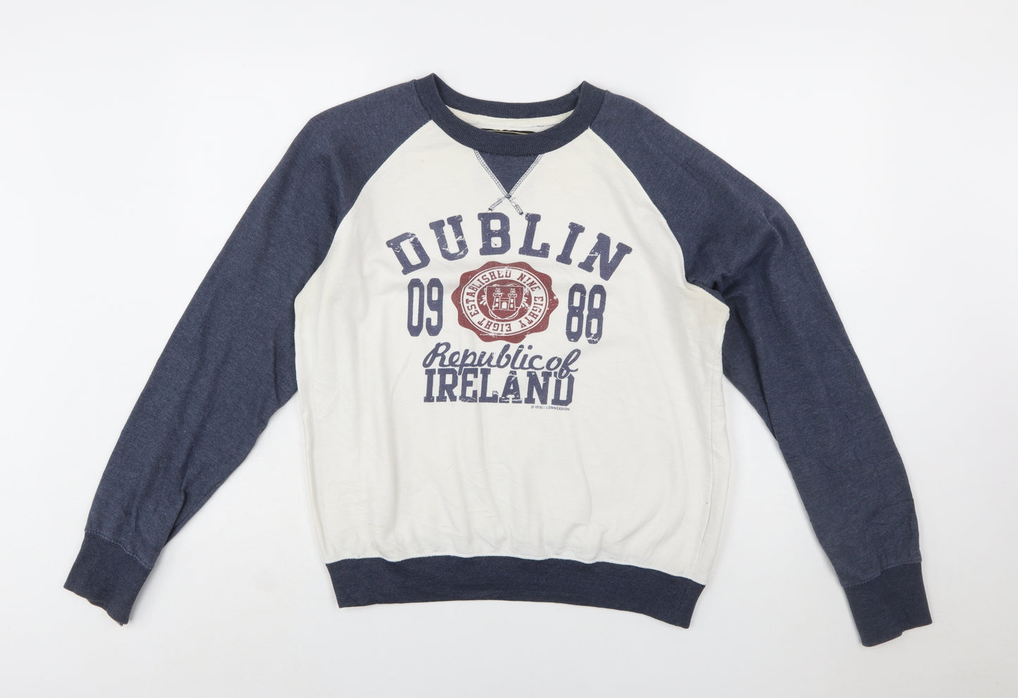 Irish Connexxion Women's Blue & White Dublin Pullover Sweatshirt M