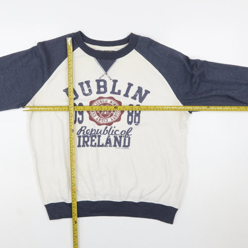 Irish Connexxion Women's Blue & White Dublin Pullover Sweatshirt M