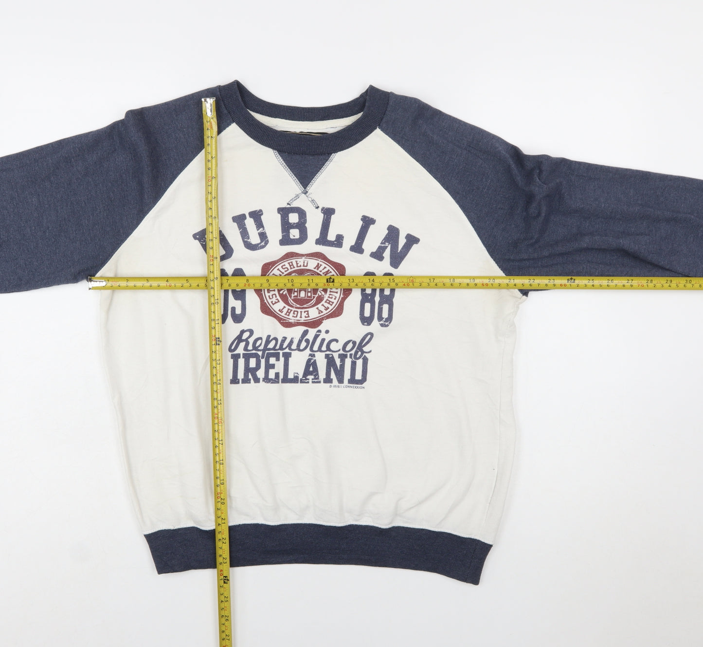 Irish Connexxion Women's Blue & White Dublin Pullover Sweatshirt M