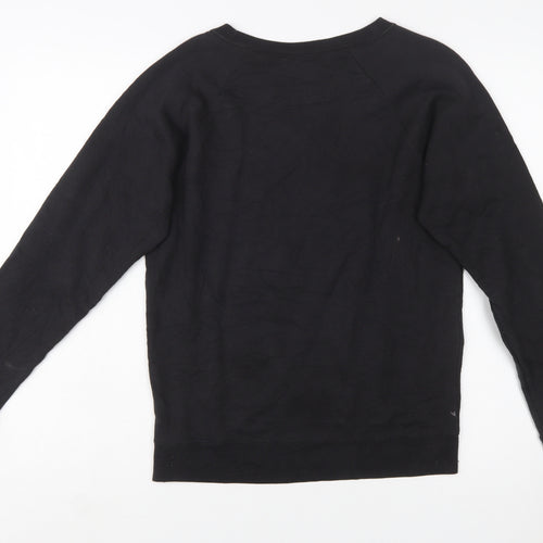 Champion Women's Black Small Pullover Sweatshirt with Logo Detail
