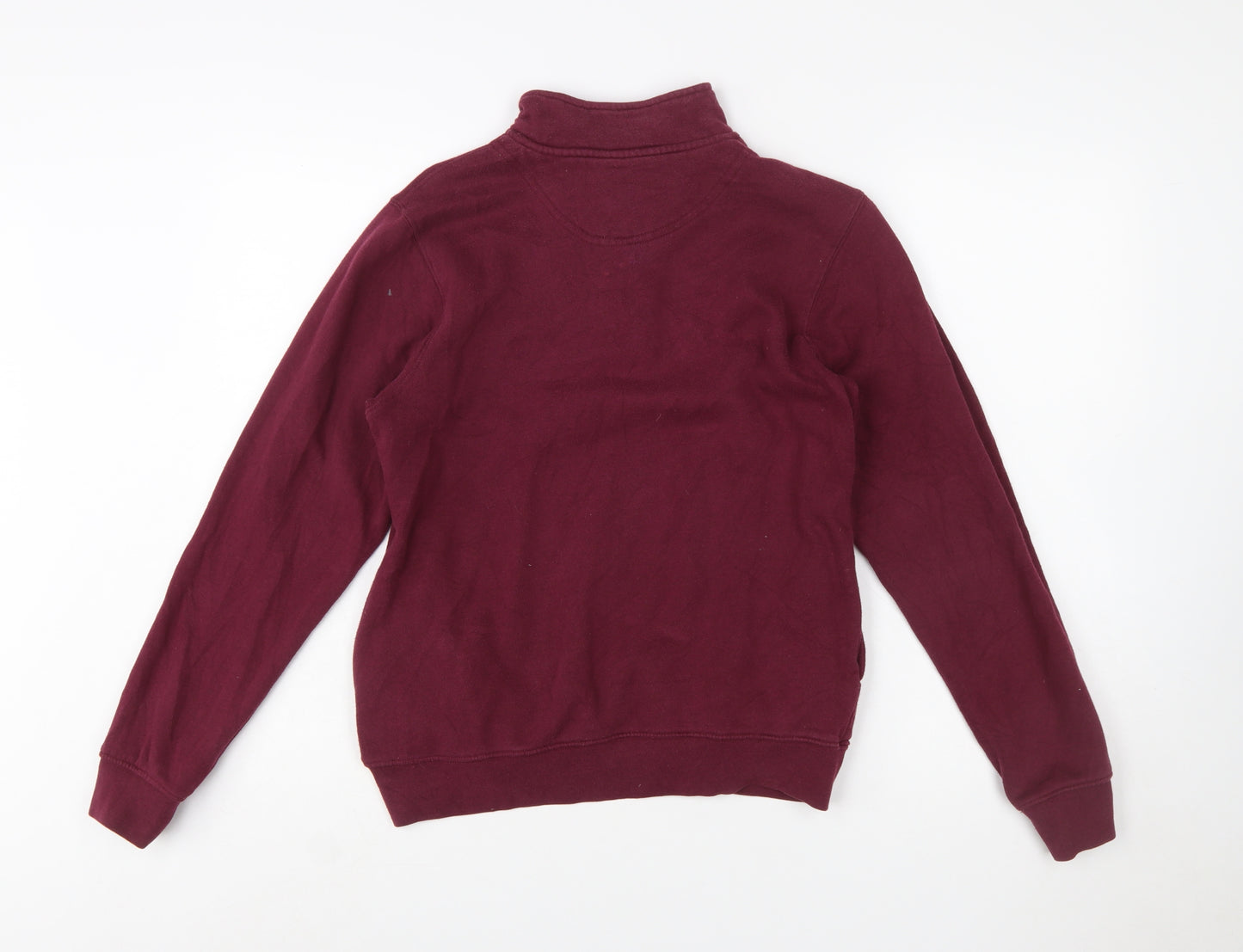 Charles River Womens Burgundy 1/4 Zip Pullover Sweatshirt XXS Cotton Blend