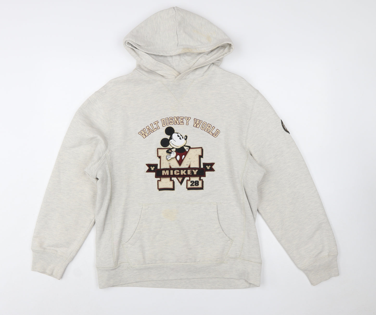 Walt Disney World Women’s Beige Mickey Mouse Pullover Hoodie Size S