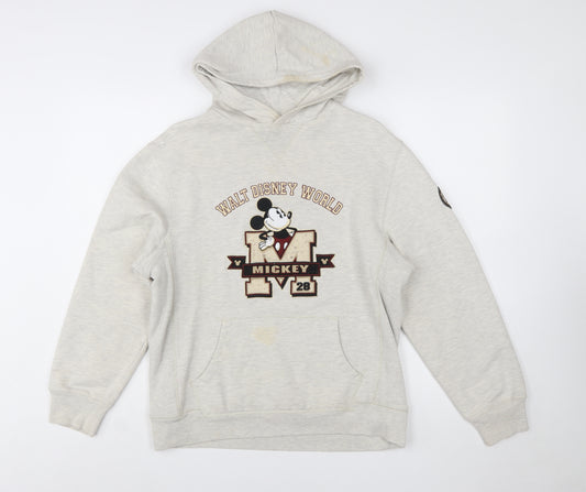 Walt Disney World Women’s Beige Mickey Mouse Pullover Hoodie Size S