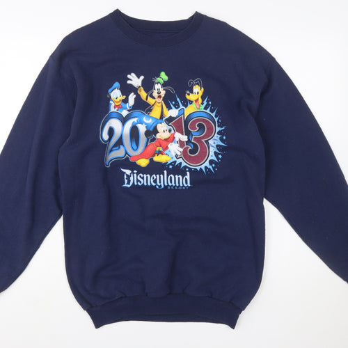 Disneyland Hanes Women's Navy Sweatshirt Medium 2013 Mickey Design