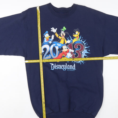 Disneyland Hanes Women's Navy Sweatshirt Medium 2013 Mickey Design