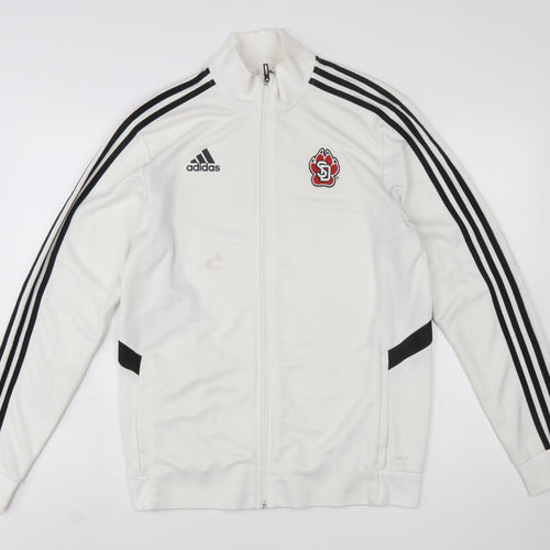 Adidas Men's White Full Zip Sweatshirt Size M Sports Jacket