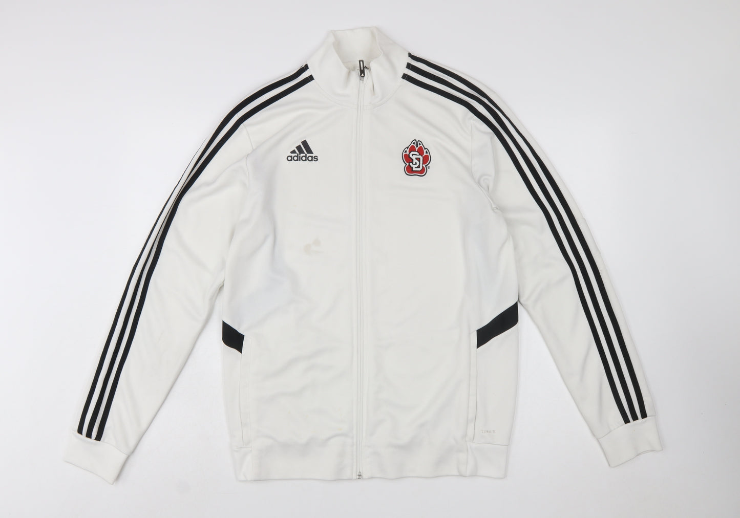 Adidas Men's White Full Zip Sweatshirt Size M Sports Jacket
