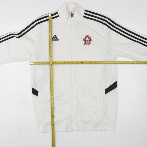 Adidas Men's White Full Zip Sweatshirt Size M Sports Jacket