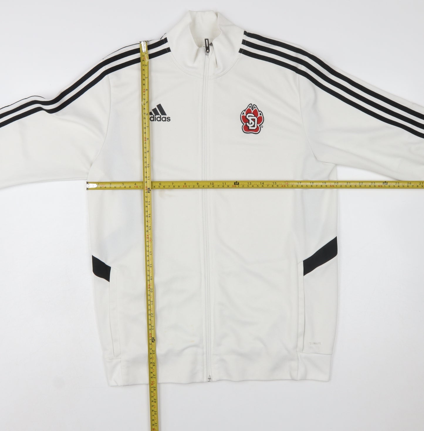 Adidas Men's White Full Zip Sweatshirt Size M Sports Jacket