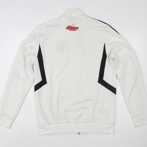 Adidas Men's White Full Zip Sweatshirt Size M Sports Jacket