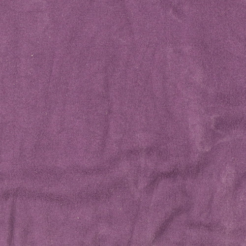 Tommy Hilfiger Women’s Purple Argyle V-Neck Cotton Jumper XL