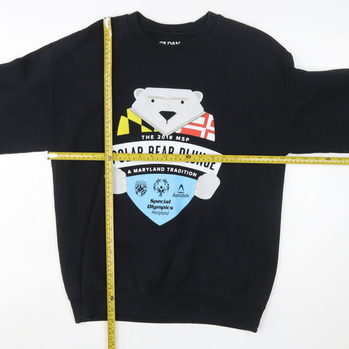 Gildan Men's Black Polar Bear Plunge Graphic Pullover Sweatshirt M