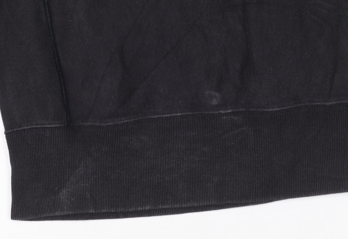 Champion Men's Black Reverse Weave Sweatshirt Medium Pullover Logo
