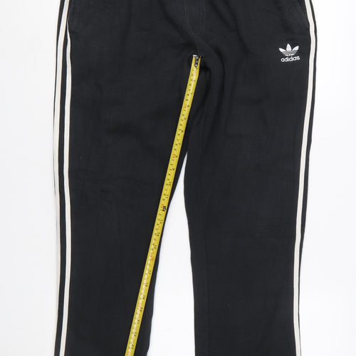 Adidas Men's Black Jogger Trousers M Retro Stripe Casual