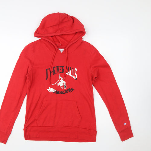 Champion Women's Red Pullover Hoodie Small UT-River Falls Falcons