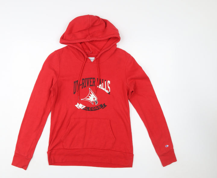 Champion Women's Red Pullover Hoodie Small UT-River Falls Falcons