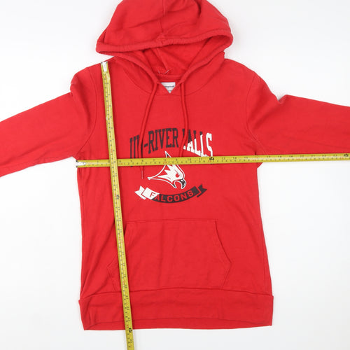 Champion Women's Red Pullover Hoodie Small UT-River Falls Falcons