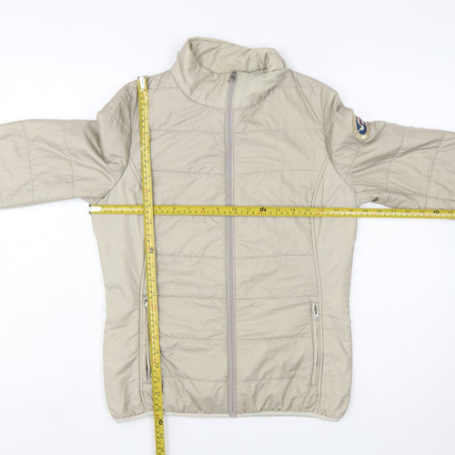 Napapijri Men’s Beige Puffer Jacket M Regular Stand-Up Collar