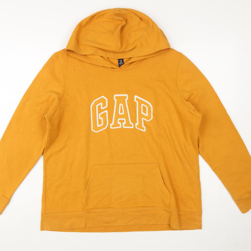 GAP Womens Mustard Yellow XL Pullover Hoodie Cotton Blend